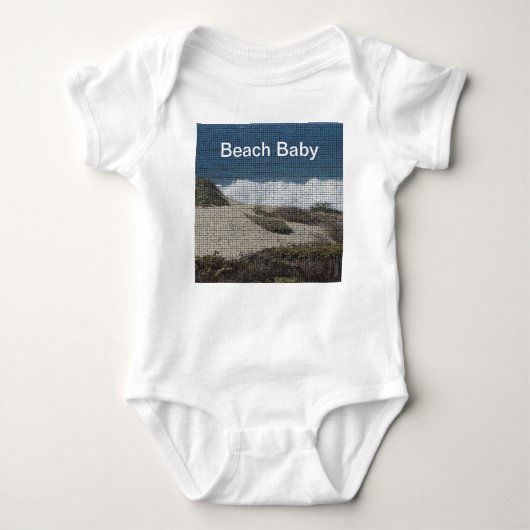 Strand Baby Californië Kustlandschap Zandoceaan Romper (Voorkant)
