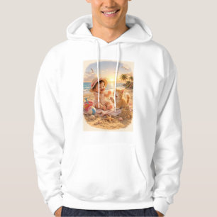 Strand Baby en Kitten Zandkasteel Vreugde Hoodie