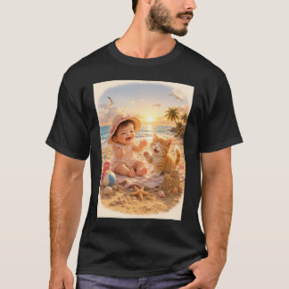 Strand Baby en Kittens Kasteelvreugde T-shirt