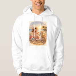 Strand Baby en Kittensandkasteel Vreugde Hoodie