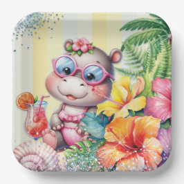 Strand Baby Feestbord Papieren Bordje