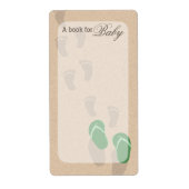 Strand Baby Footprints Boek Labels (Voorkant)