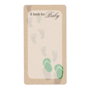 Strand Baby Footprints Boek Labels