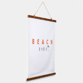 Strand baby. Houten wandtapijt hanger Hangend Wandkleed (Gebogen)