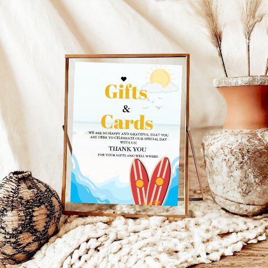 Strand Baby Kaart & Gift Dank u Baby shower teken Poster