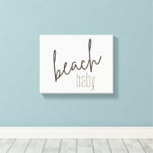 strand baby. Opgespannen canvas Afdruk (Insitu (Houten vloer))