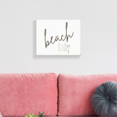 strand baby. Opgespannen canvas Afdruk (Insitu (Woonkamer))