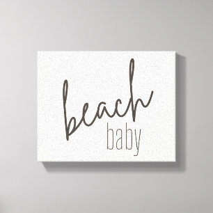 strand baby. Opgespannen canvas Afdruk