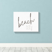 strand baby. Opgespannen canvas Afdruk (Insitu (Houten vloer))