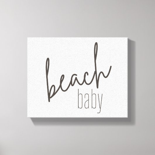 strand baby. Opgespannen canvas Afdruk (Voorkant)