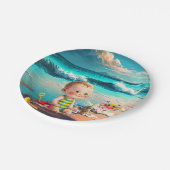 Strand Baby Papieren Bordje (Gekanteld)