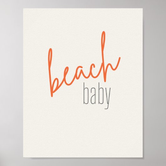strand baby. Poster en Prints (Voorkant)
