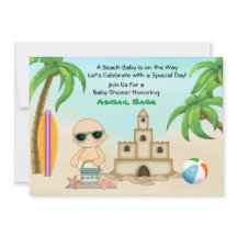 Strand Baby Sandcastle en Surfboard Baby shower