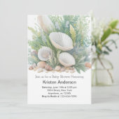 Strand Baby shower aan de oceaan Kaart (Staand voorkant)