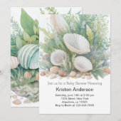 Strand Baby shower aan de oceaan Kaart (Voorkant / Achterkant)