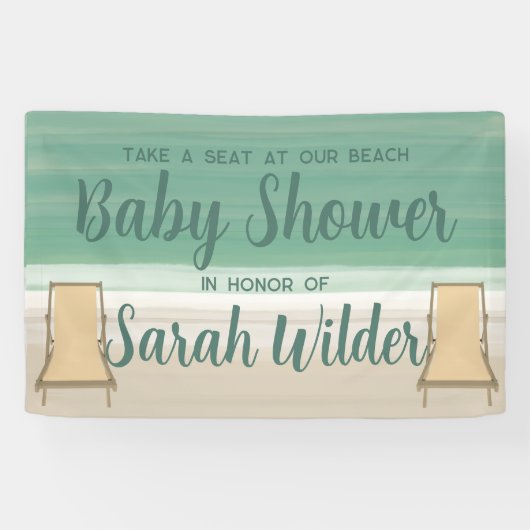 Strand Baby shower Banner (Horizontaal)