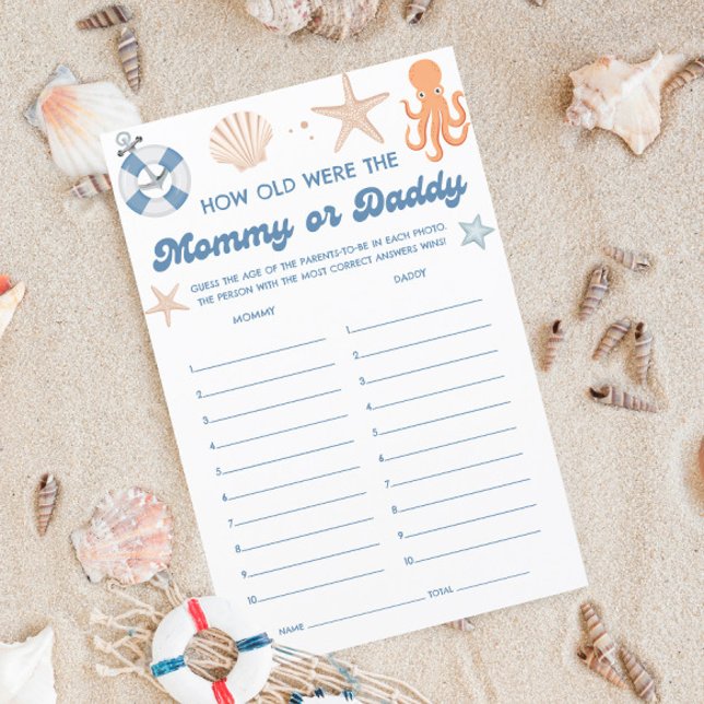 Strand Baby shower Guess De leeftijd spel (Creator heeft geüpload)