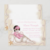 Strand Baby Shower Kaart (Voorkant / Achterkant)