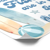 Strand Baby shower Raad eens hoeveel vissen spelen Poster (Hoek)