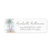 Strand Baby Shower Retouradres Etiket (Voorkant)
