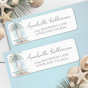 Strand Baby Shower Retouradres Etiket
