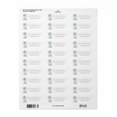 Strand Baby Shower Retouradres Etiket (Full Sheet)