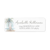 Strand Baby Shower Retouradres Etiket (Voorkant)