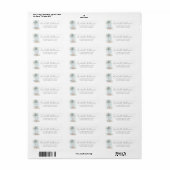 Strand Baby Shower Retouradres Etiket (Full Sheet)