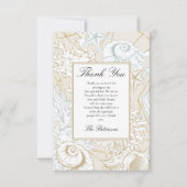 Strand Baby shower Seashell Nautische Oceaan Bedankkaart (Voorkant)