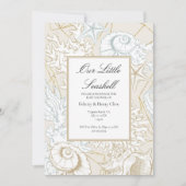 Strand Baby shower Seashell Nautische Oceaan Kaart (Voorkant)