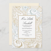 Strand Baby shower Seashell Nautische Oceaan Save The Date (Voorkant / Achterkant)