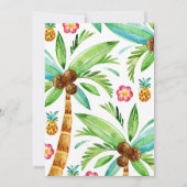 Strand Baby shower Tropische ananas palmen Kaart (Achterkant)