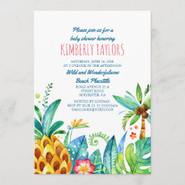 Strand Baby shower Tropische ananas palmen Kaart