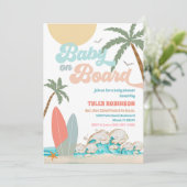 Strand Baby Shower Uitnodiging (Staand voorkant)