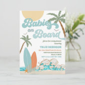 Strand Baby Shower Uitnodiging (Staand voorkant)