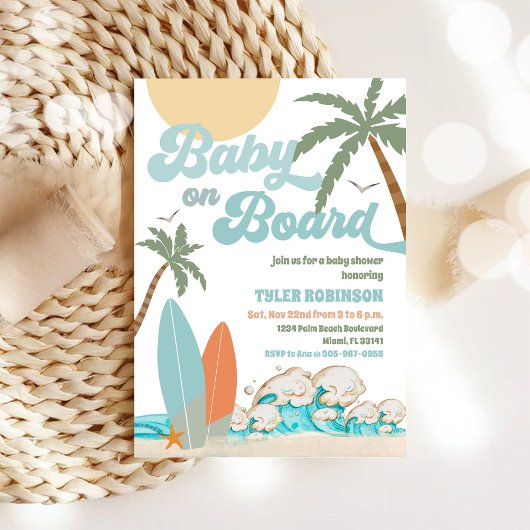 Strand Baby Shower Uitnodiging