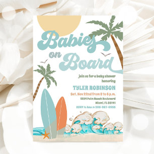 Strand Baby Shower Uitnodiging