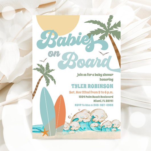 Strand Baby Shower Uitnodiging