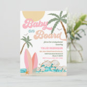 Strand Baby Shower Uitnodiging (Staand voorkant)