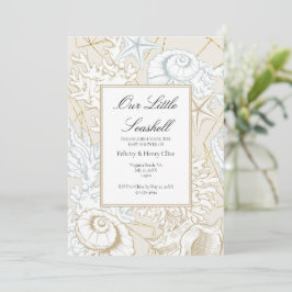 Strand Baby Shower Zeeschelp Nautilus Oceaan Kaart