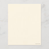 Strand Baby Shower Zeeschelp Nautilus Oceaan Menu (Achterkant)