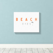 strand baby. stretched canvas afdrukken (Insitu (Houten vloer))
