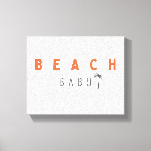 strand baby. stretched canvas afdrukken (Voorkant)