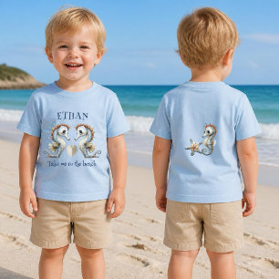 Strand Baby Zeepaardjes Oceaan Op Maat