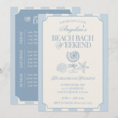 Strand Bach Weekend vrijgezellenfeest Itinerarium Kaart (Voorkant / Achterkant)