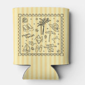 Strand Bachelorette Kan Koeler – Retro Strepen (Achterkant)