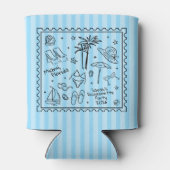 Strand Bachelorette Kan Koeler – Retro Strepen (Achterkant)