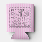 Strand Bachelorette Kan Koeler – Retro Strepen (Achterkant)