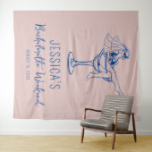 Strand Bachelorette merg bruid Achtergrond Fotocab Wandkleed (In Situ (horizontaal))