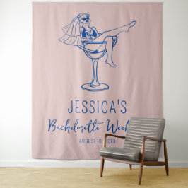 Strand Bachelorette merg bruid Achtergrond Fotocab Wandkleed